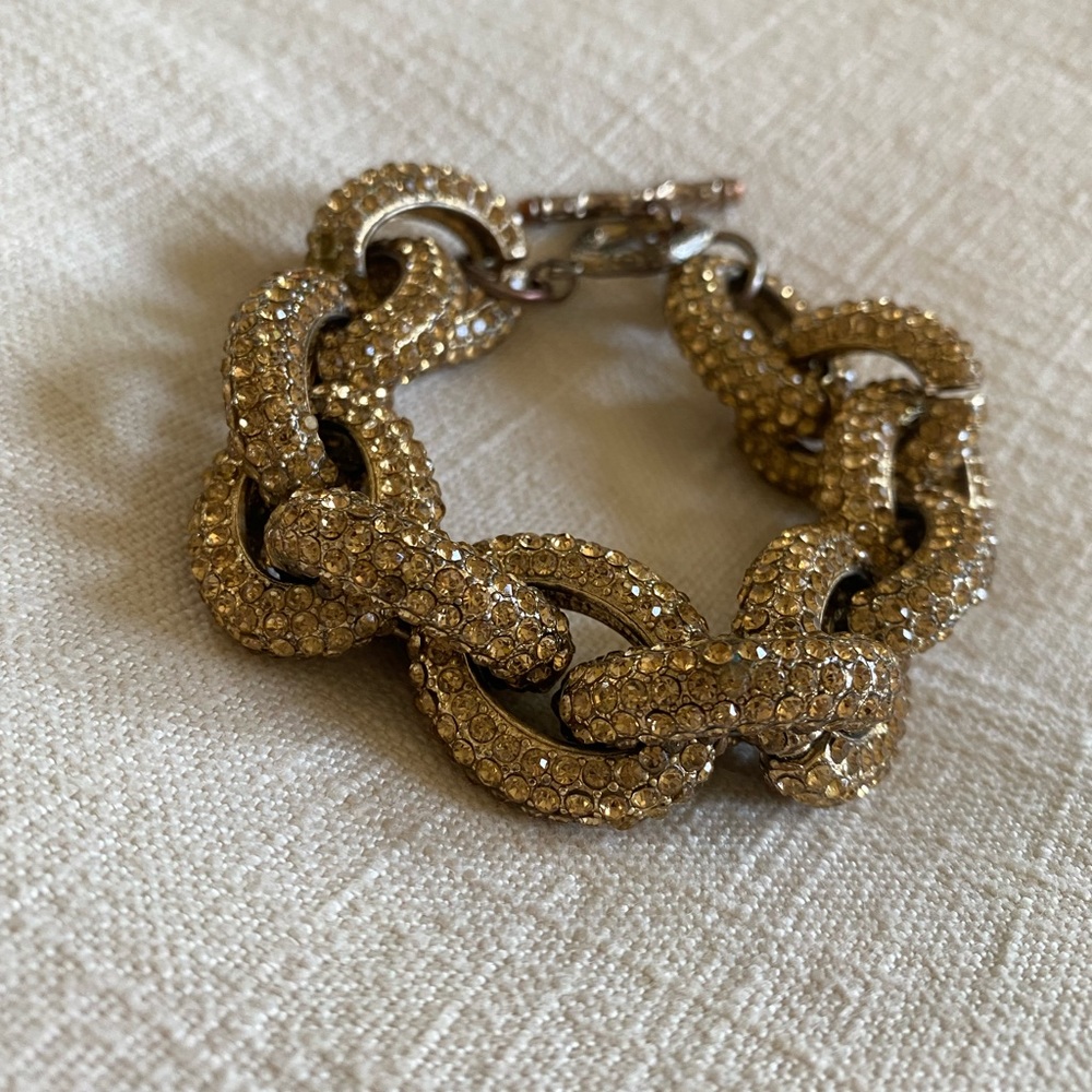 Gold crystal encrusted bracelet